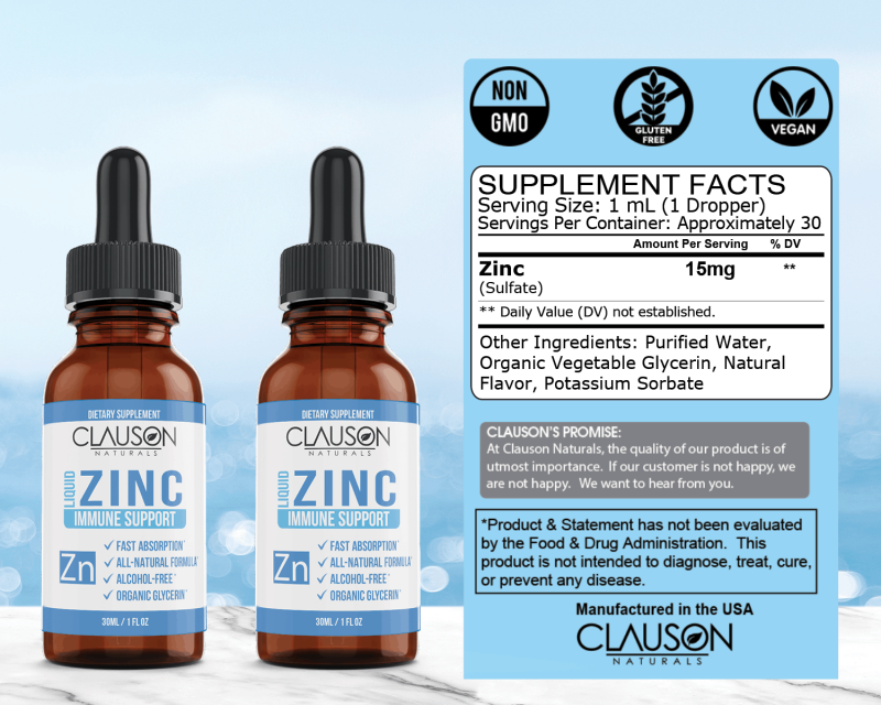 Liquid Zinc Supplement Facts